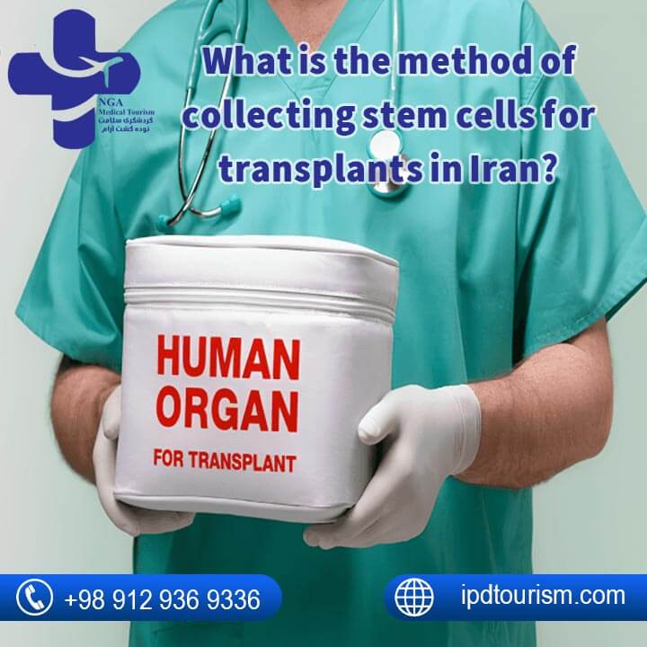What is the method of collecting stem cells for transplants in Iran?